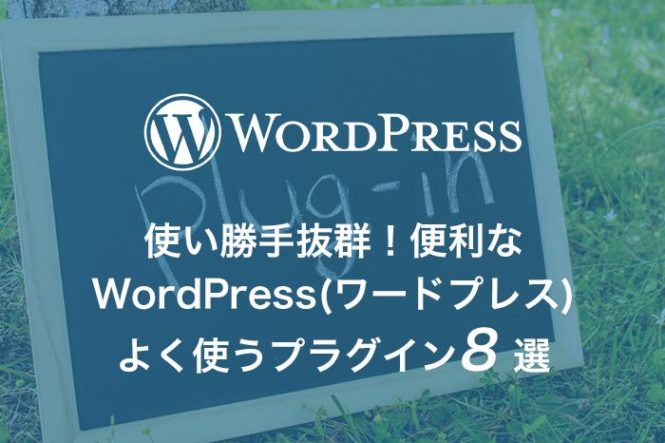 使い勝手抜群！便利なWordPress(ワードプレス)よく使うプラグイン8選